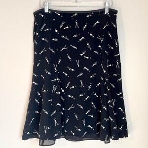 Liz Claiborne Black and White A-Line Skirt office-chic artsy